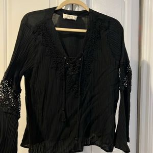 Abercrombie and Fitch gauze and crochet top